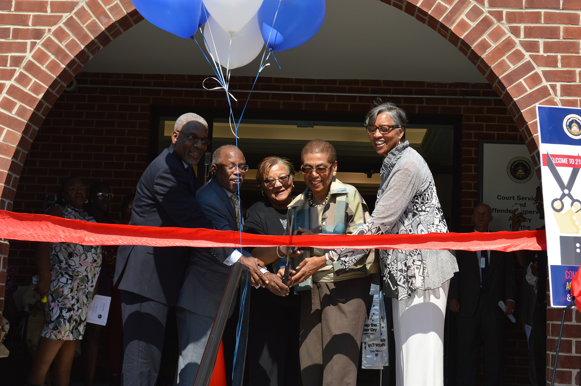 Ribbon cutting at Grand Opening of CSOSA at 2101 Martin Luther King, Jr. Ave SE